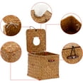 thumbnail image 4 of LQCrafK Seagrass Square Tissue Box Cover – Woven Decorative Tissue Holder for Bathroom, Home, or Office (5.51" Cube), 4 of 7