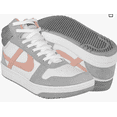 thumbnail image 2 of Tenis Tipo Bota Panam Mujer Moda Casual Urbano Tipo Piel Blanco Detalle Rosa 126D1Q blanco 25.. Panam  126D1Q, 2 of 2