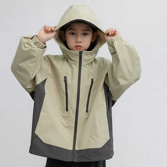 Windbreaker Jacket For Boys Outdoor Adventure Casual Wear Lightweight Hooded Jacket For Boys