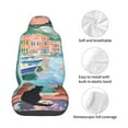 thumbnail image 4 of Wukai Coastal Cat By The Window Full Set Car Seat Covers with Soft Padding Universal Auto Front Seats Protector and Cushion Mat, 4 of 5