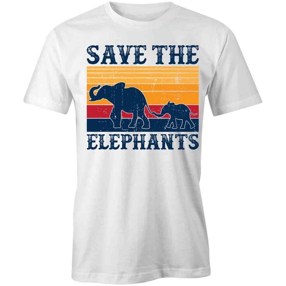 Save The Elephants T-Shirt | Animal Activism White Tee Gift