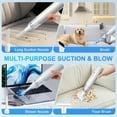 thumbnail image 2 of Handheld Vacuum Cordless, 19000Pa Brushless Car Vacuum Cleaner and Air Duster, Portable Hand Held Vacuum Rechargeable with Multi-Nozzles, Dust Busters for Car, Home, Pet Hair, Office, Keyboards,White, 2 of 7