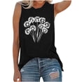 thumbnail image 2 of PNTUTB Women Basic Tees Comfortable Fit Blouses Round Neck Sleeveless Printed Casual Summer Loose Tank Tops, 2 of 5