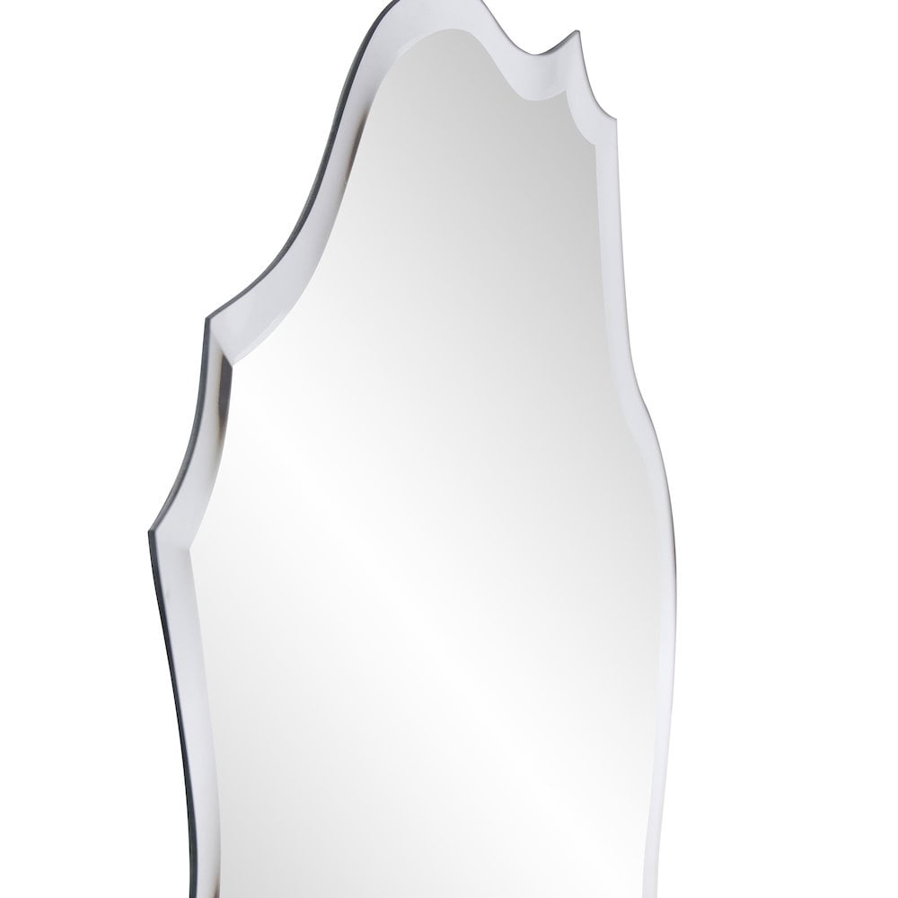 Tyler Dillon Rectangular Frameless Beveled Wall Mirror with Scalloped Edges 32"H x 24"W