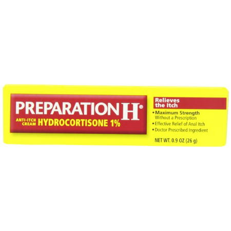 6 Pk Preparation H Anti-Itch Crème hydrocortisone Force 1% maximum 0,9 oz Ea