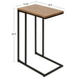 thumbnail image 2 of Kate and Laurel Lockridge Modern C-Shape End Table, 19 x 12 x 27, Rustic Brown and Black, Decorative Minimalist Accent Table for Storage and Display, 2 of 9
