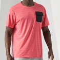 thumbnail image 4 of Vedolay Men Shirt Tees Men's T-Shirts - Classic Crew T-Shirt, Fitted Men's Shirts,Hot Pink M, 4 of 5