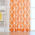 thumbnail image 2 of Quality Home Oxford Basketweave Reverse Moroccan Print Curtains – Stainless Steel Nickel Grommet Top – Orange – 52"W x 96"L - (Set of 2 Panels), 2 of 4