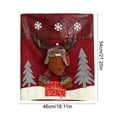 thumbnail image 3 of Luoshdecor Christmas Chair Back Covers, Winter Red Reindeer Santa Snowman Chair Cover for Kitchen Holiday Home Party 18x21 in, 3 of 6