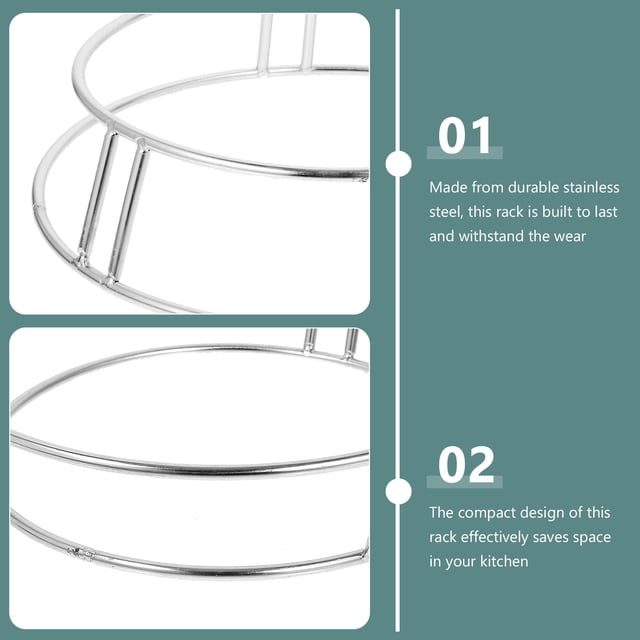 unbranded Estante De Cocina Para Ollas De Acero Inoxidable Con Protección Para Superficies Color Plata