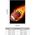 thumbnail image 2 of Poster Prints Wall Paper Art Decor Vintage Sports American Football Soccer Fire Flames 24x36 inch Photo Picture Poster for Home Bedroom Living Room Kitchen, 2 of 7