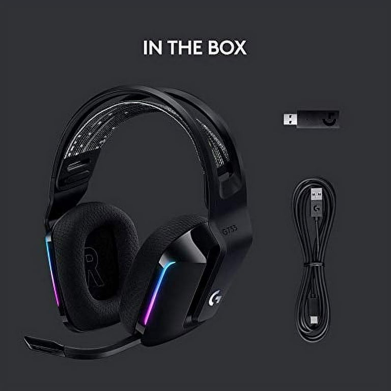  Logitech G733 Lightspeed Wireless Gaming Headset with  Suspension Headband, Lightsync RGB, Blue VO!CE mic technology and PRO-G  audio drivers - Black : Everything Else