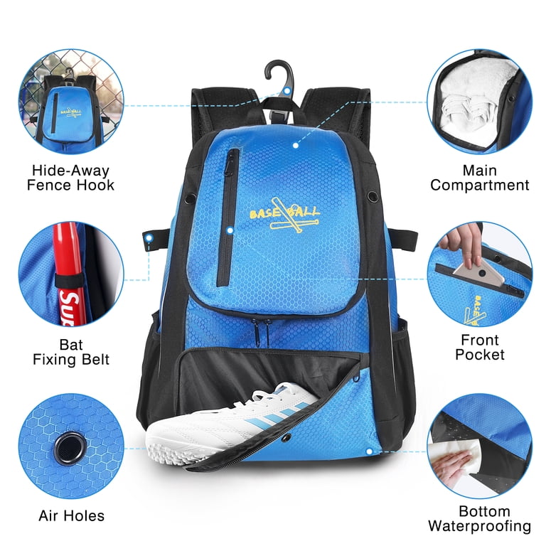 Baseball Bag Backpack T-Ball & Softball Bat Bag with Shoes  Baseball Backpack, Softball Bat Bag For Boys & Girls,T-Ball & Baseball Equipment main image 0