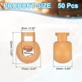 thumbnail image 2 of Uxcell Plastic Cord Lock, Single Hole Toggle Stopper Round Balls Shaped Adjustable Cord Stops Fastener Khaki, 2 of 6
