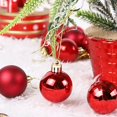 thumbnail image 4 of 24-144 piezas de mini bolas de Navidad, adornos de bolas de árbol de Navidad de color rojo, dorado y plateado, colgante artesanal, decoración para fiesta de Navidad, regalo de Año Nuevo, 4 of 5