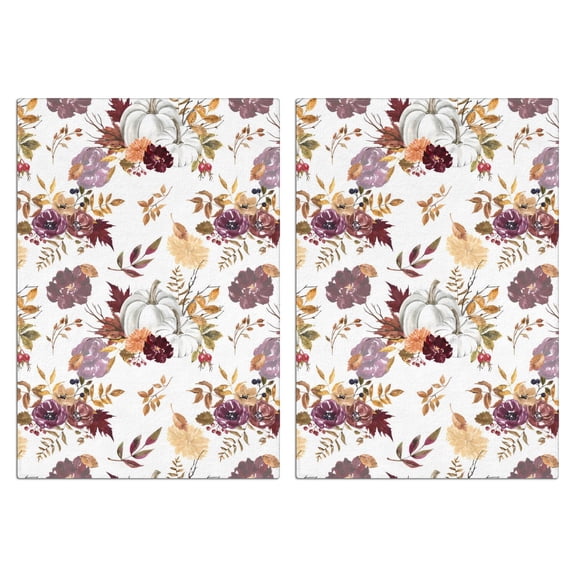 Flowers and Plants Kitchen Towels Set Of 2, Absorbent and Soft Dish Towels for Farmhouse Decor, Country Kitchen.