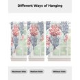 thumbnail image 4 of Red Navy Blue Coral Coastal Swag Valances for Windows, Summer Beach Seaside Nautical Rod Pocket Sheer Valances for Windows, Swag Toppers Light Filtering for Kitchen Living Room 2 Panels 36''x36'', 4 of 6