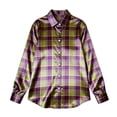 thumbnail image 4 of Womens Shirts Satin Blouses for Women Button Down Shirts Long Sleeve Tops, 4 of 4