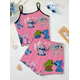 thumbnail image 5 of Conjuntos cortos de Minnie Mouse con ribete de lechuga para mujer, vestido de Casa de 2 piezas, camiseta, traje de mujer, falda de pijama de Mickey, elegante Disney, 5 of 5
