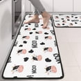thumbnail image 2 of Kitchen Rugs Sets Of 2,White Cow Black Spot Moo Pattern Anti Fatigue Kitchen Mat Rugs Non Slip Washable,Decorative Kitchen Floor Mats for Kitchen,Sink,Laundry,17"x47"+17"x47", 2 of 5