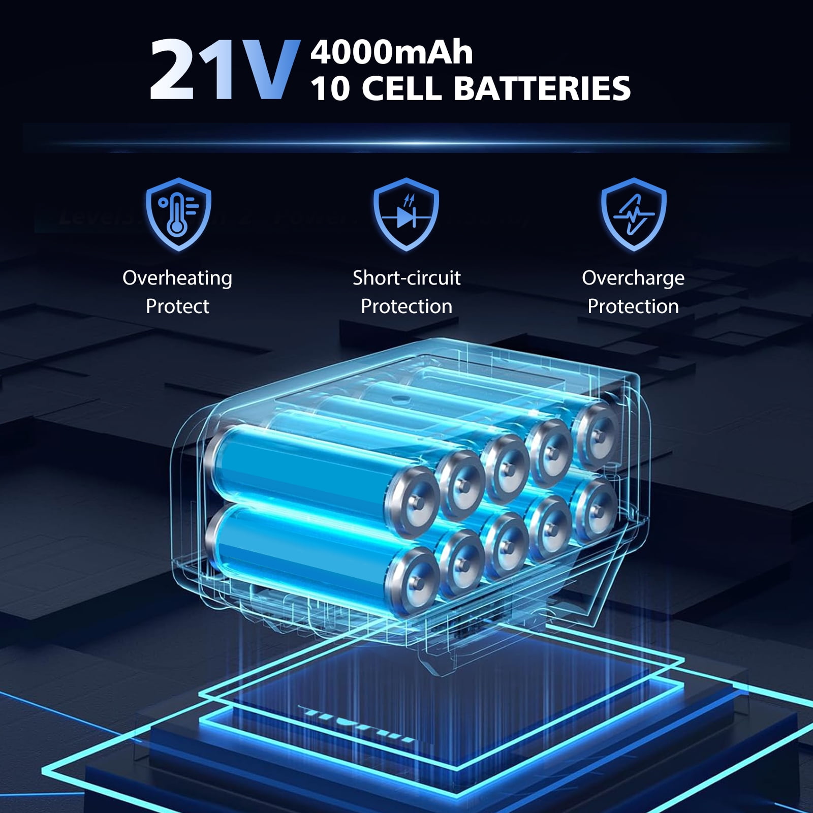 Ergonomic Handheld Turbo Blower 21V 850W Cordless Blower 80000 RPM Adjustable Speed for Yard Leaf & Snow Cleaning, Black