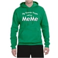 thumbnail image 2 of Wild Bobby My Favorite People Call Me MeMe Mother's Day Unisex Graphic Hoodie Sweatshirt, Kelly, Small, 2 of 5