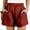 Wine, variant on CHGBMOK Womens Shorts Summer Casual Drawstring High Waist Linen Shorts with Pocket