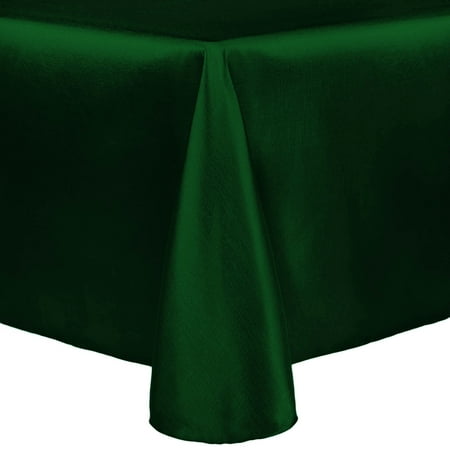 

Ultimate Textile (2 Pack) Reversible Shantung Satin - Majestic 60 x 84-Inch Oval Tablecloth - for Home Dining Tables Hunter Green