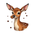 thumbnail image 3 of cartoon Deer Stickers, Waterproof Deer Sticker for Water Bottle Laptop Phone Cases Planner Skateboard Luggage Helmet Party Favor Decor, Ideal for Adults Teens Teacher Rewards, 3 of 8