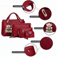 thumbnail image 4 of Set 4 Bolsas Mujer Labg Moda Dama Crossbody Cosmetiquera Correa Rojo, 4 of 5