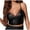 Black, variant on Women's Contrast Lace PU Leather Crop Top Sleeveless Slim Fit Cami Tank Top