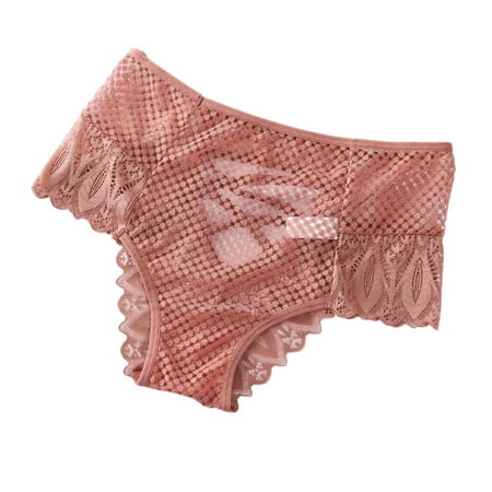 Scyoekwg Womens Underwear High Waisted Underwear Bikini Underwear Lace Stretchy Comfort Hipster Panties (Pink M)