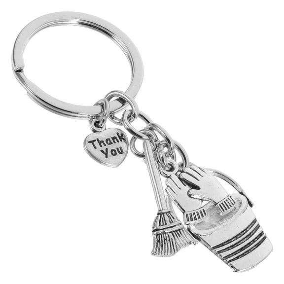 Raindrops Water Bucket Keychain Charm Housekeeping Key Ornament 1Set For Employees