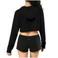 thumbnail image 4 of Hoodies for Women Long Sleeve Sweatshirts Crop Tops Fall Fashion Outfits Clothes, 4 of 9