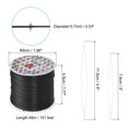 thumbnail image 2 of Uxcell 151Ft 0.7mm Stretchy Bracelet String Set, Craft Cord with Needle, Black, 2 of 6