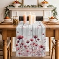 thumbnail image 2 of Table Runner 72 Inches Long for Kitchen Dining, Watercolor Pink Flowers Dresser Scarf Farmhouse, Dining Table Decorations for Wedding/Parties, Spring Flowers Botanical Wood Grain 13 x 72 In, 2 of 8
