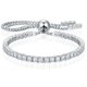 thumbnail image 1 of Pulsera de tenis TUHE Moissanite, 1.52 quilates, chapada en oro blanco de 18 quilates, 1 of 9