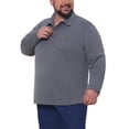 thumbnail image 4 of INSPIRE CHIC Men's Big & Tall Chest Pocket Long Sleeve Office Business Polo Shirt 6XL Gray, 4 of 4