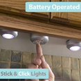 thumbnail image 5 of 3 Led Battery Powered Night Light Stick Tap Touch Lamp Lights For Cabinet Kitchen Cupboard Garage, 3pcs, 5 of 5