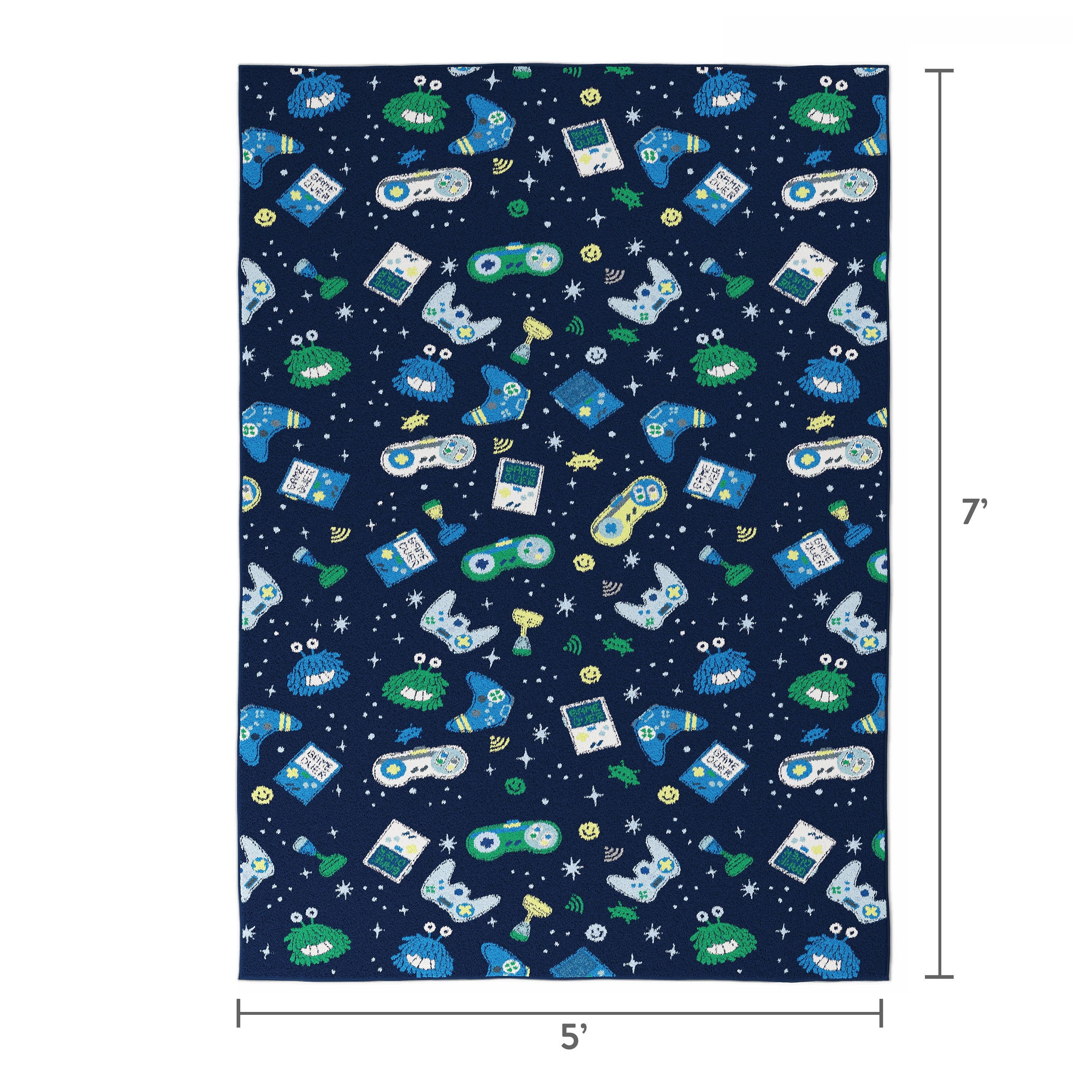 Mainstays Kids Tufted Gamer Area Rug, 5 ft x 7 ft