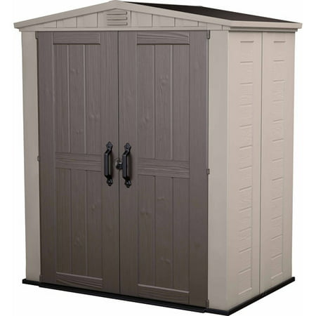 keter factor 8.5 ft. w x 6 ft. d resin tool shed & reviews