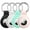 Black/White/Pink/Mint Green, variant on 4 Pack Waterproof Case for AirTag 2nd/1st Generation (2026/2021) with Keychain, Air Tag Keyring Holder Cover (Black/Green/Pink/Blue)