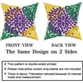 thumbnail image 4 of Yellow Green Purple Pillow Covers 18X18 in Mardi Gras Fleur De Lis Holiday Decorative Couch Pillow Cases with Zipper Set of 2 Home Decor for Living Room Bedroom Bed Cushion Outdoor, 4 of 6