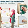 thumbnail image 6 of Easel for Kids,Adjustable Wooden Art Easel for Toddlers,114+ Art Supplies,Double Sided Magnetic Chalkboard and White Board for Kid,Drawing and Painting for Aged 2-4,5-7,8-12,with 2 Paper Rolls, 6 of 7