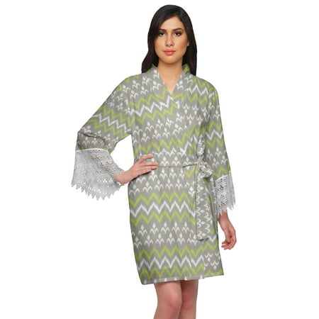 

Moomaya Printed Bridesmaid Robes Short Bride Getting Ready Dress Loungewear