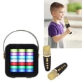 thumbnail image 1 of Karaoke Machine, Multi Sound Effects BT 5.3 Children Mini Karaoke Machine With 2 Microphones For Laptops For Mobile Phones For Party, 1 of 8