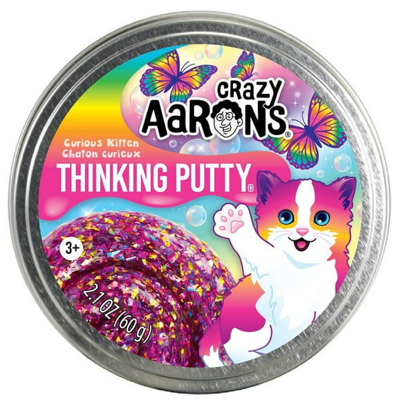 Chaton curieux de mastic de 3,5 pouces de Crazy Aaron's