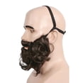 thumbnail image 3 of Morris Costumes LW443MBN Brown Bargain Biblical Beard with Mustache for Adults, 3 of 3