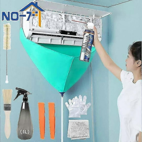 Air Conditioning Cleaning Kit Leak-proof Cover Full Set Of Air Conditioner Cleaner With Water Pipe Disassembly-free Clean Tools