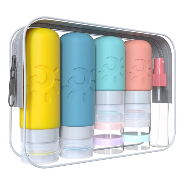 Botellas de viaje Zafit de silicona aprobadas por la TSA, paquete de 18